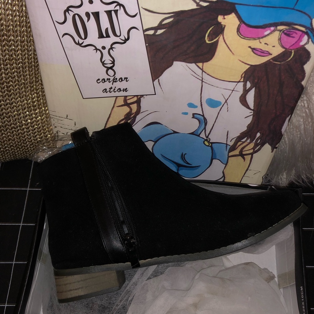 New in Box Black Ankle Booties